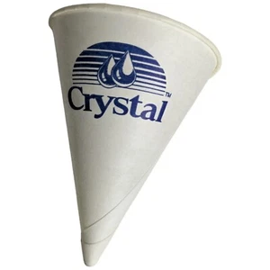 Disposable Drinking Water Cone Cups Crystal Sparkletts 4.5 Oz White Paper 400 - Picture 1 of 11