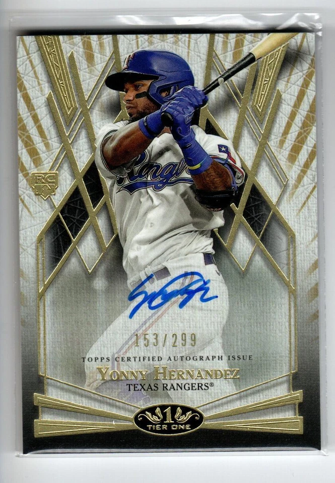 2022 Topps Tier One Break Out AUTO #BOAYH Yonny Hernandez /299 - Image 1 of 1