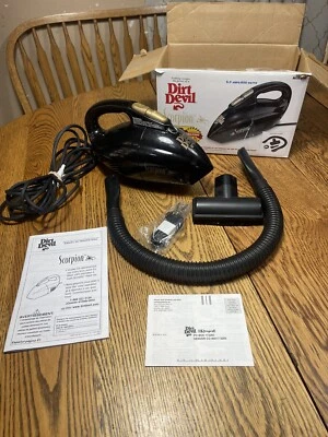 Vintage Dirt Devil Scorpion Quick Flip 5.0 Amp Handheld Bagless Vacuum Black - Image 1 of 4