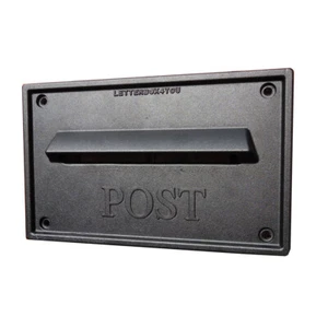 Rear Access Outdoor Through The Wall Post Box Lockable LFD-041 Nero - Picture 1 of 14