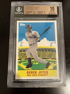 Derek Jeter 2007 Topps Flashback Fridays #FF2 BGS 10,10,9.5,10 Pristine = PSA 