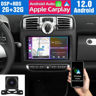 Apple CarPlay GPS Autoradio Navi FM Android 13.0 Für Smart Fortwo 451 2005-2010 - Bild 1 von 4