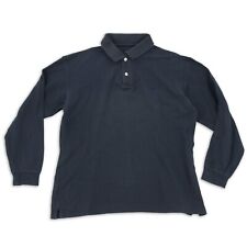 Fila Poloshirt Gr. M Herren Shirt Langarm Blau Baumwolle Regular Fit Vintage