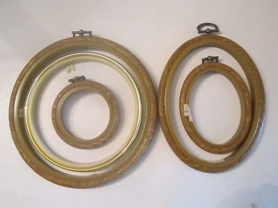 Lot of 5 Westex Wood Look Flexi-Hoop Frame Cross Stitch Needlework Display - Image 1 of 4