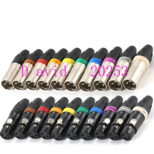 Cannon Male/Female Plug Three core Audio Cannon Gold Balanced XLR Cable A - Picture 1 of 47