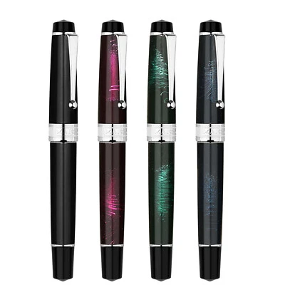 MAJOHN T5 Piston Fountain Pen Fireworks Metal EF/F/M Large-Capacity Writing Pen - Image 1 of 4