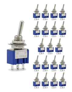 20 Mini Kippschalter: SPST ON-ON 6A für Auto & Arduino - Bild 1 von 5