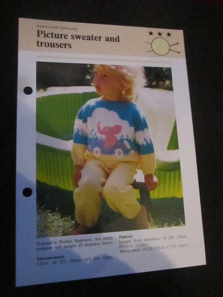 KNITTING PATTERN BABIES AND TODDLERS SWEATER AND TROUSERS   **MUST SEE ** - Image 1 of 1