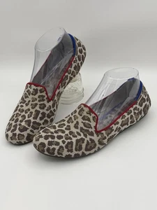 Zapato cómodo Rothy’s Mocasín Plano Punto Moca Gato Grande Animal Estampado Leopardo Talla 9 - Imagen 1 de 9