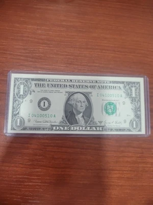 1969 D $1 Dollar Bill Serial Number Fancy - I04100510A - Image 1 of 4