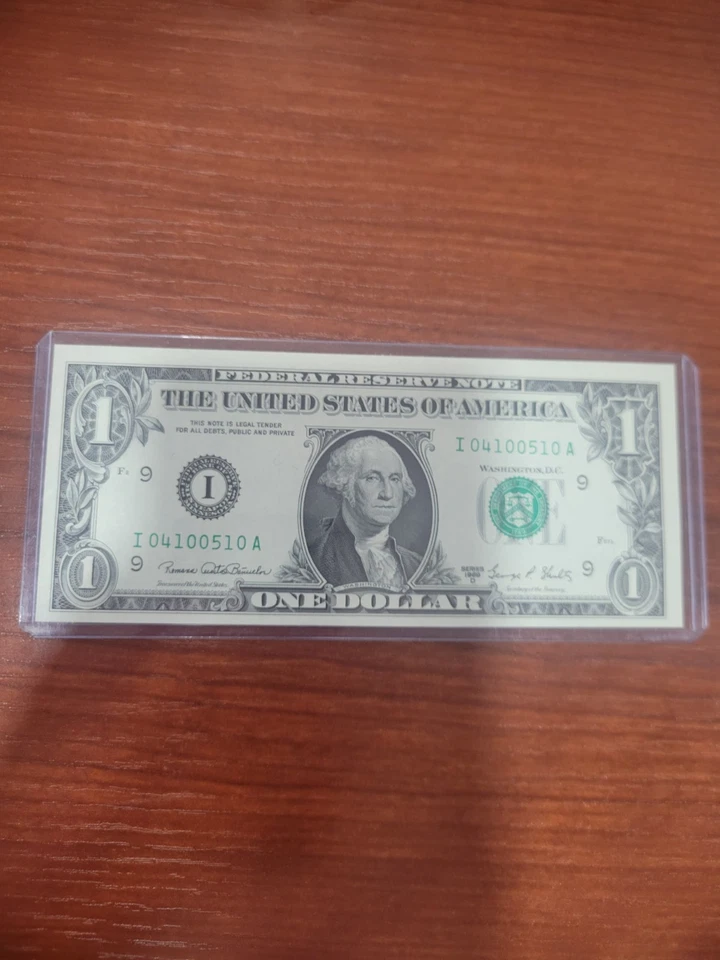 1969 D $1 Dollar Bill Serial Number Fancy - I04100510A - Image 1 of 4