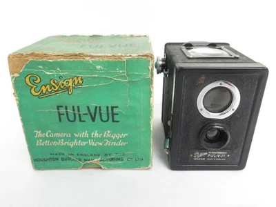 Vintage Ensign FUL-VUE Box Camera with Original Box - Houghton Butcher 1950s - Image 1 of 4