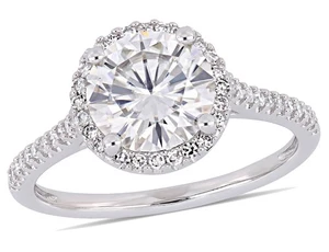 2.00 Carat (ctw) Moissanite Engagement Ring in 14K White Gold - Picture 1 of 5
