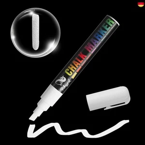 WISYOK Kreidestift Weiß, 1 Kreidemarker Weiss, Weißwandstifte, Flipchart S - Bild 1 von 5