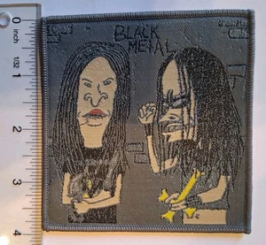 Beavis And Butt-Head Mayhem Dead Euronymous Grey Border Woven Patch - Picture 1 of 2