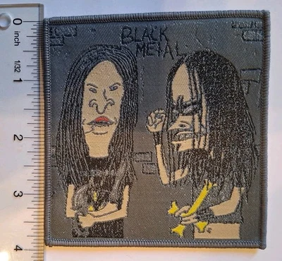 Beavis And Butt-Head Mayhem Dead Euronymous Grey Border Woven Patch - Image 1 of 2