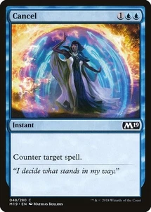 Cancel 4x FOIL M19 MTG Core Set 2019 Common MINT blue - Picture 1 of 1