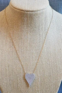 Vintage Sterling Silver Necklace w/ CZ Signed JLC #041-N - Picture 1 of 6