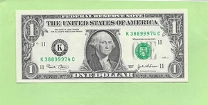 2003 ..UNCIRC  $1  K 3889 9974 C  .... 2003 $1  K-C     NICE NOTE          FRN - Picture 1 of 2