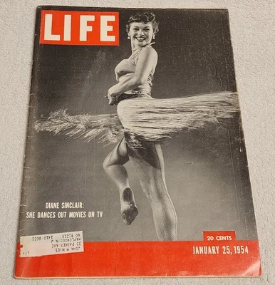 Life Magazine January 25 1954 Diane Sinclair Dances Cover Vintage Advertising - Image 1 of 4