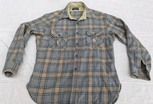 Vintage Pendleton Herren L Large kariert Wolle Knopfleiste Langarm Hemd - Bild 1 von 21