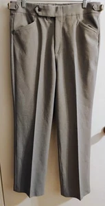 70er Jahre Montgomery Ward Herren 34 x 31 grau elegante Polyesterhose Hose - Bild 1 von 9