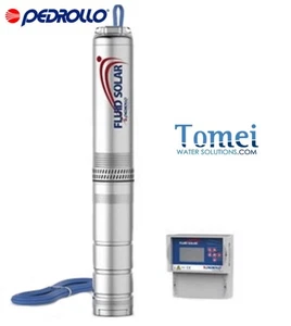 Solar Tiefbrunnenpumpe PEDROLLO FLUID SOLAR 6/3 750 W MIT Steurbox Sonnenenergie - Bild 1 von 2
