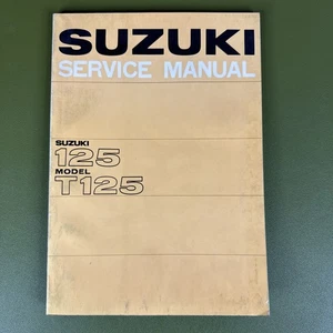 1969 OEM Suzuki Motorcycle Service Manual Repair Book 125 T125 71-4 - Foto 1 di 6