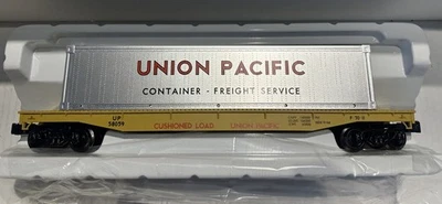 K- Line O 6-22160 Union Pacific Flat Car W/ Container #58059 - Image 1 of 3