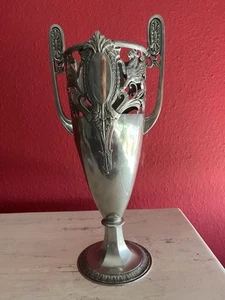Exqusite Vase Pokal Jugendstil versilbert feine Deko-Elemente H: 40; B: 18,5 c - Bild 1 von 6