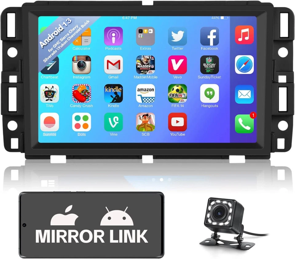 For GMC Yukon Chevy Silverado Sierra Android 13 GPS Navi Radio Car Stereo Player - Image 1 of 4