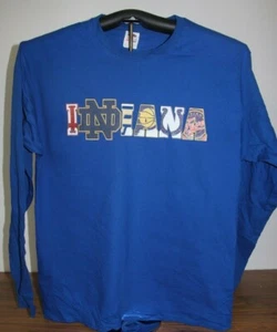 T-shirt Indiana Sports grafica manica lunga, grande colore blu - Foto 1 di 7