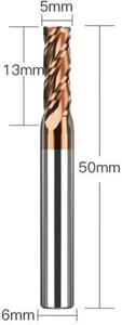 1x HRC55 5 mm molino de extremo de carburo CNC 4 palos fresadora, brocas de molino de extremo de tungsteno - Imagen 1 de 7