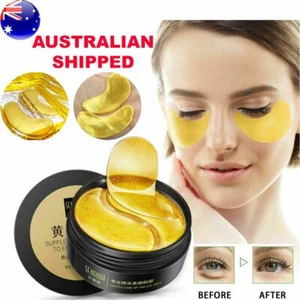 20x Gold Gel Anti Wrinkle Dark Circle Collagen Under Eye Patches Pad Eyes Care - Picture 1 of 11