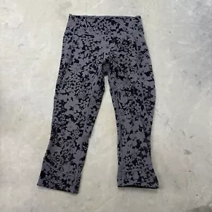 Lululemon All You Do Crop Legging Sz 6 High Rise Nulu Efflorescent Nebula Black - Picture 1 of 4