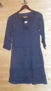VESTIDO EXTRAÑO MOLLY AZUL BORDADO ALGODÓN MANGA 3/4 TALLA 1 - Imagen 1 de 5