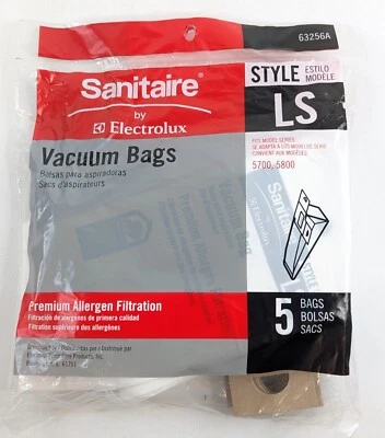 Sanitaire EUK63256A10 LS Premium Paper Vacuum Bags – Pack of 5 - Fits SC5713 - Image 1 of 4