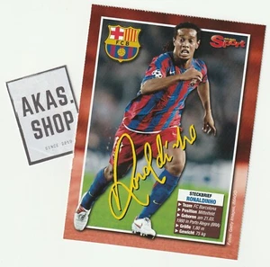 Ronaldinho Gaucho Bravo Sport Autograph Card 2005-06 ULTRA RARE Autogramm Barca - Picture 1 of 2