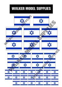1/35 vorgegeschnitten 2. Weltkrieg Israel Flagge Aufkleber/Matt Aufkleber/Modell/Diorama Militär 1 - Bild 1 von 1