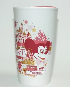 Disney Starbucks Keramik Tumbler Disneyland 2021 Park Icons Mickey Mouse roter Deckel - Bild 1 von 12