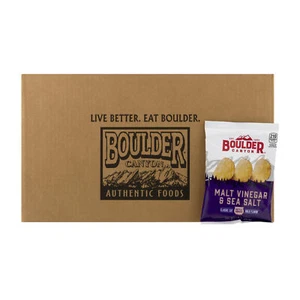 Boulder Canyon Kettle Cooked Potato Chips, Malt Vinegar & Sea Salt 1.5 Oz Pack - Picture 1 of 1