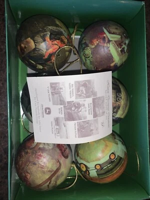 John Deere Juego de 6 Adornos Hinton Decoupage Navidad Foto 1 de 4