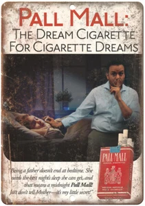 Pall Mall Cigarrillo Tabaco Sueños Parodia Anuncio 12"x9" Reproducción Letrero Metal Y14 - Imagen 1 de 1