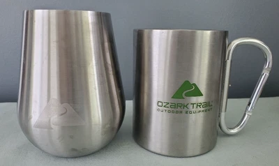 Ozark Trail 17 унций кемпинг из нержавеющей стали карабин кофейная кружка + чашка вина туризм - Изображение 1 из 4