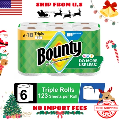 Bounty Paper Towels Select-a-Size, 6 Triple Rolls