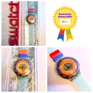 Swatch Scuba Nuovo NOS Hyppocampus SDK103 1991 Vintage Orologio da polso Anni 90 - Foto 1 di 10