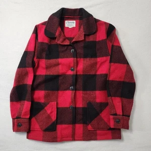 Vintage 60s Amana Woolen Mills Hunting Jacket Womens Medium Buffalo Plaid Wool - Bild 1 von 7