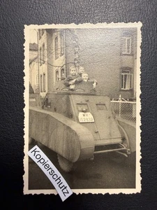 Altes Foto-Panzer-Tank-Kennung WH-Kinder-30er Jahre - Bild 1 von 2