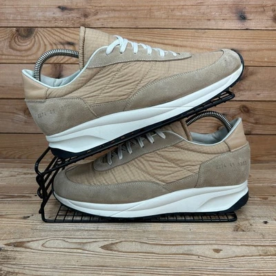 Common Projects Trainers Mens Size UK 8 Track Classic Beige Suede Sport Shoes - Image 1 of 4