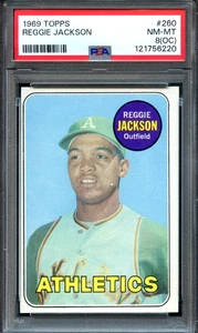 1969 Topps #260 Reggie Jackson RC PSA 8 (OC) HOF Oakland Athletics 6220 - Picture 1 of 2